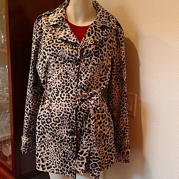 dana buchman leopard jacket